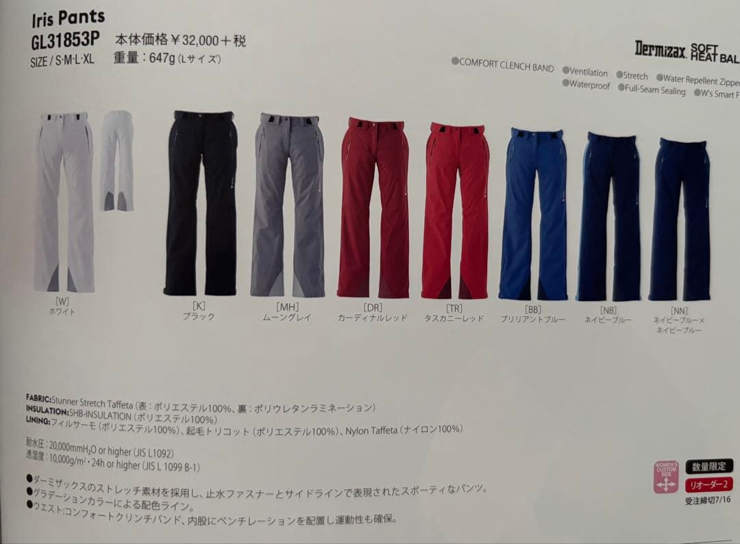 Goldwin スキーウェア