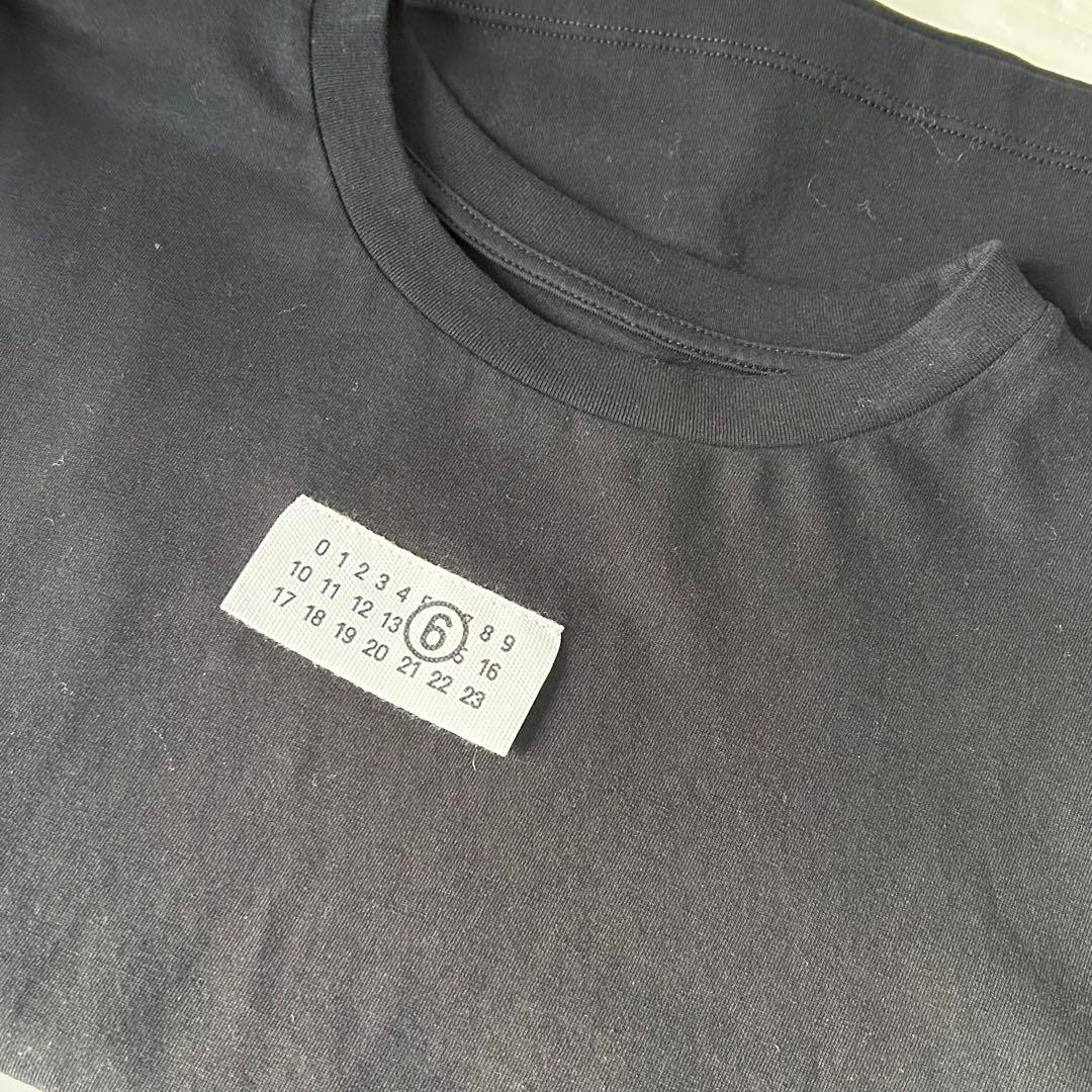 MM6 maison margiela ナンバリング 黒 半袖Tシャツ
