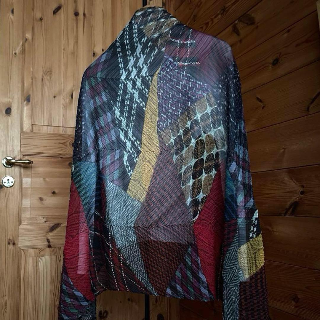 極美品　PLEATS PLEASE パッチワーク柄ストール