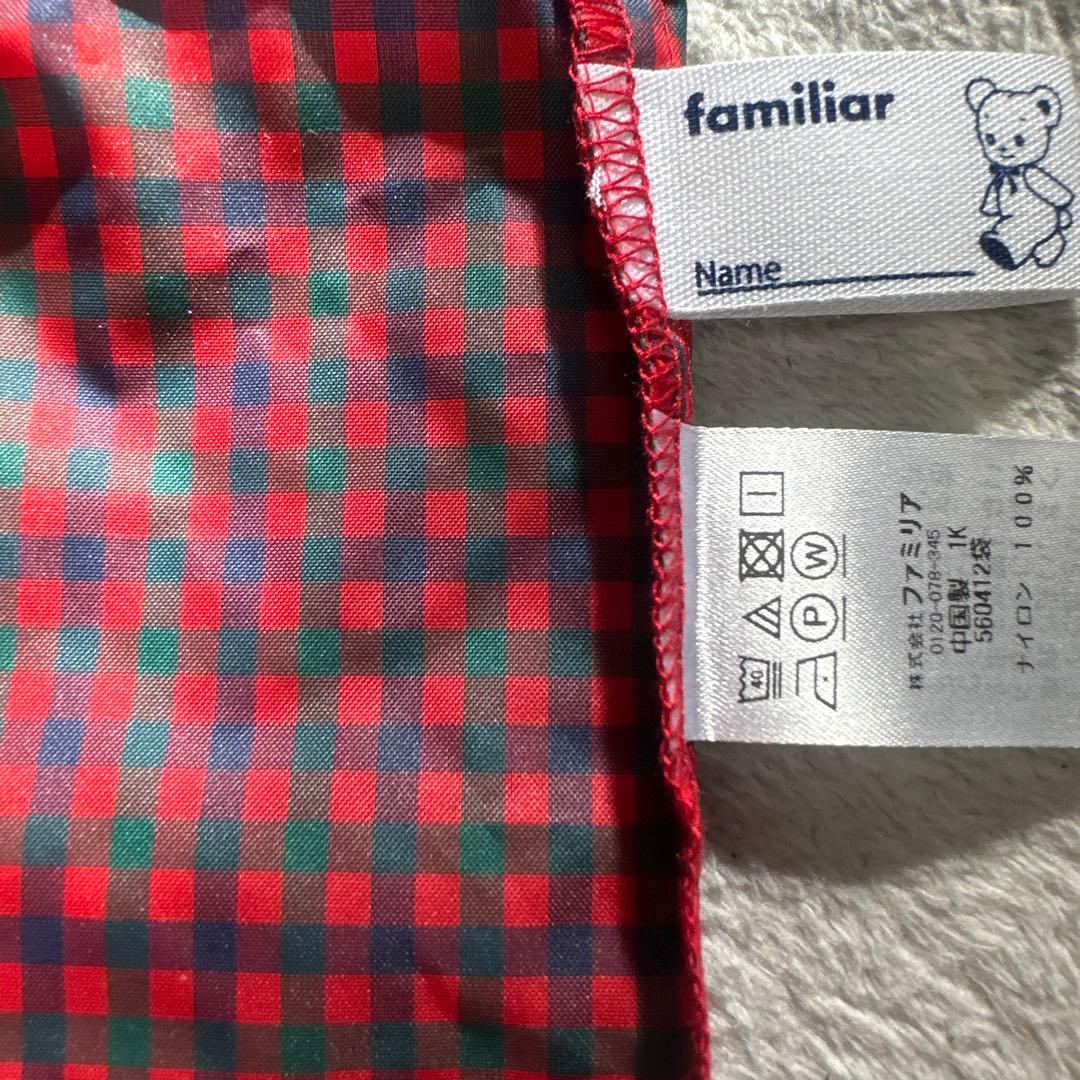 美品　familiar キッズ レインコート 赤 100cm 雨具 カッパ