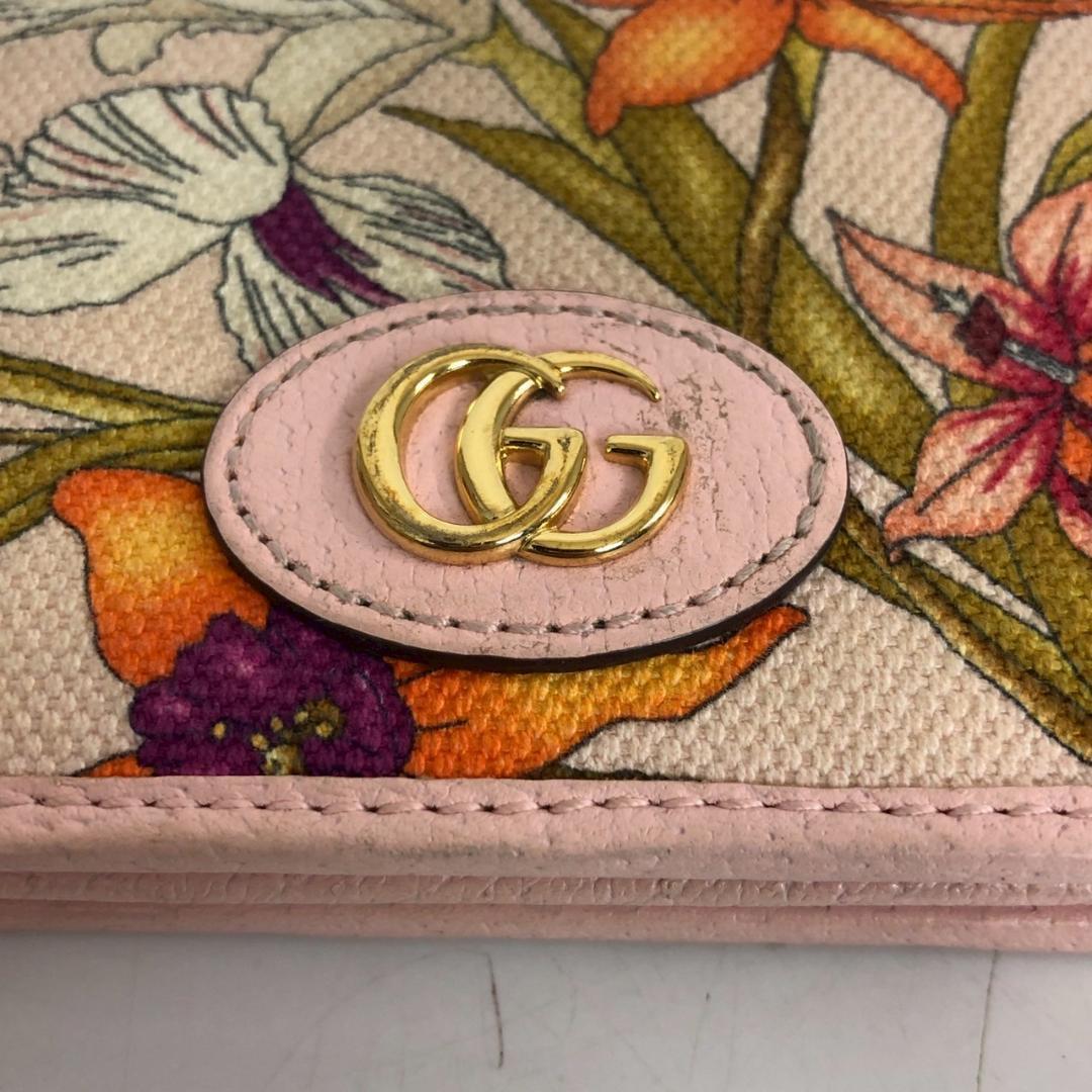 GUCCI グッチ GGマーモント 財布 フローラ コンパクトウォレット