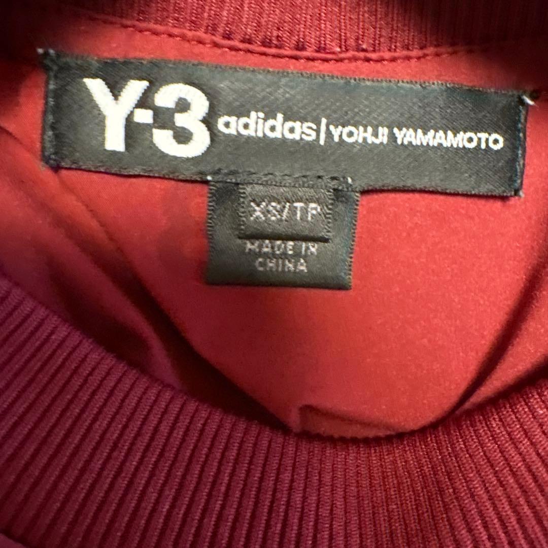 Y-3 レディース ジャージ素材 ウエストシャーリング Tシャツ ボルドー