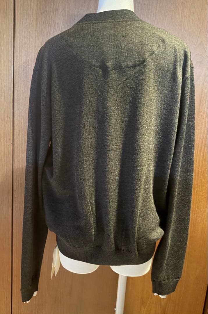 ETRE TOKYO SANTEフラワーモチーフVネックニットカーディガングレー