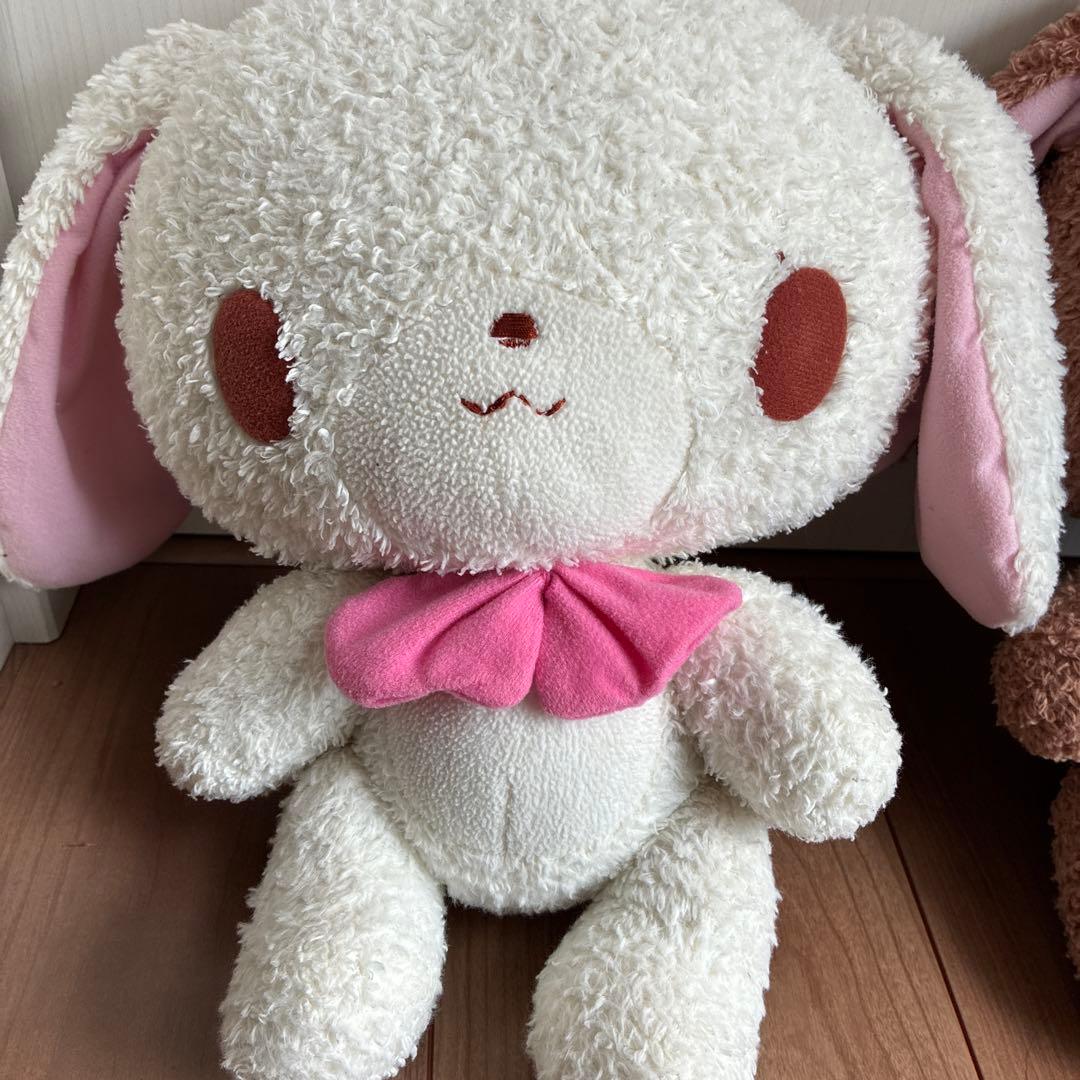 シュガバニぬいぐるみ　シロウサ、クロウサ　セット