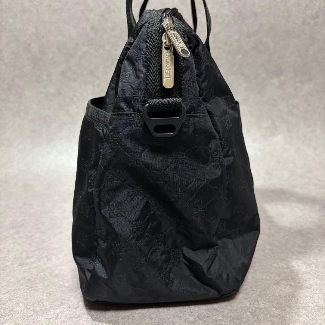 美品⭐︎レスポートサック ボストン 2way ブラック モノグラム エンボス