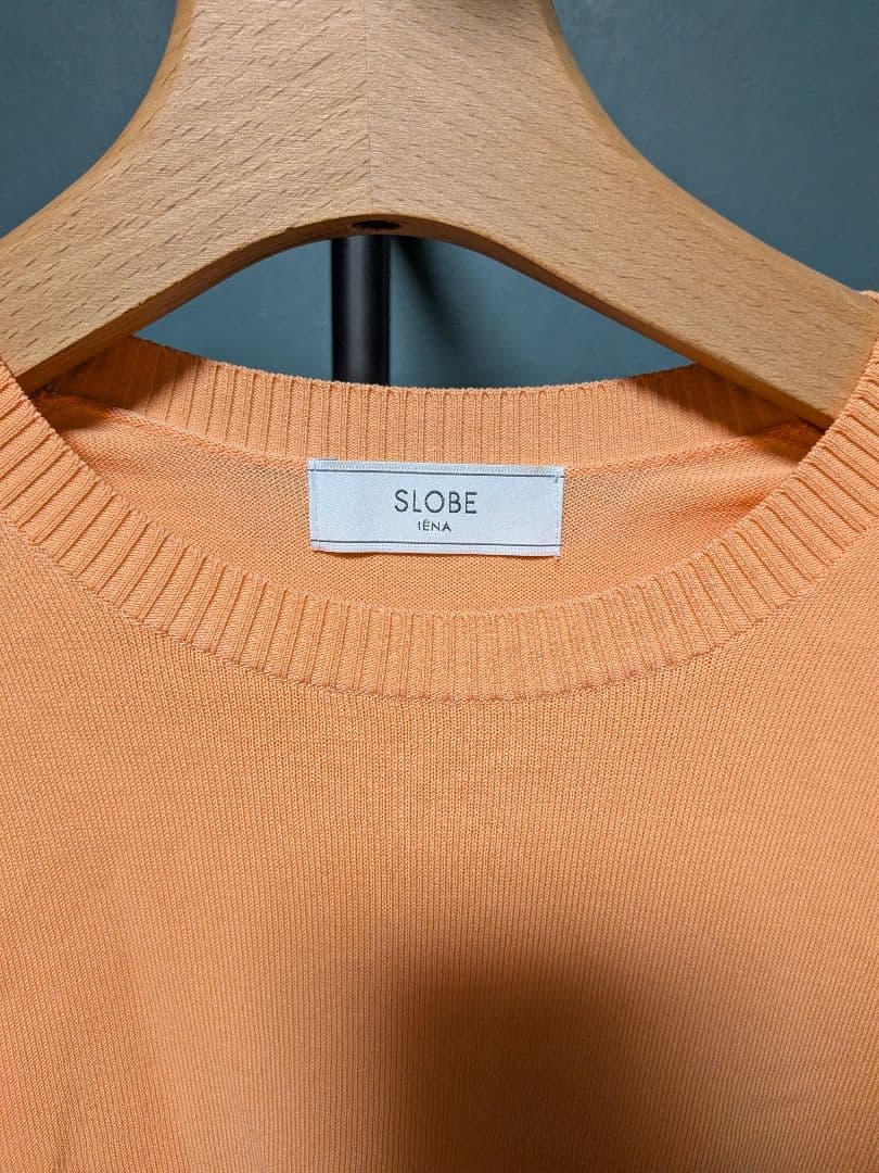 SLOBE IENA 冷感素材アンサンブルニット※半袖ニット付　アプリコット