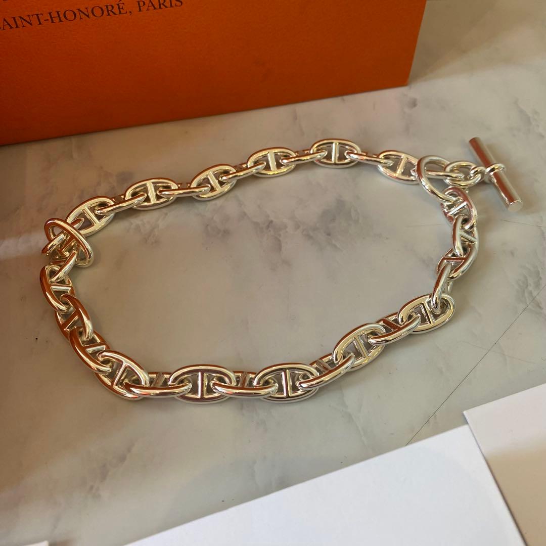 HERMES GM31コマ　シェーヌダンクル　ネックレス
