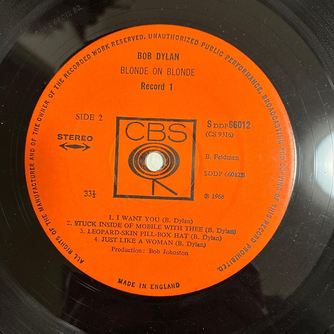 ボブディラン 名盤 レコード ブロンドオンブロンド UKオリジナル盤
