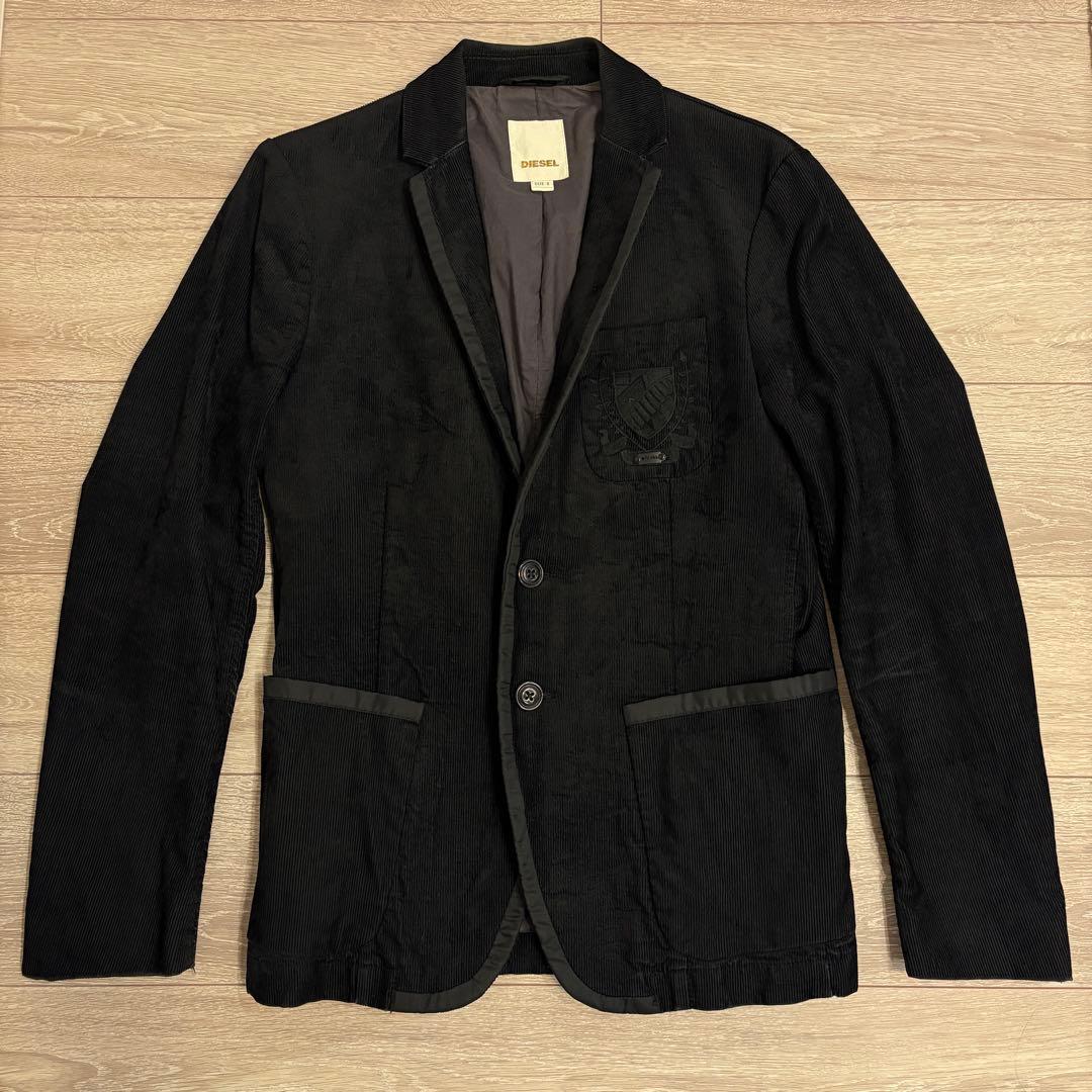 90s archive DIESEL コーデュロイテーラードジャケット ブラック