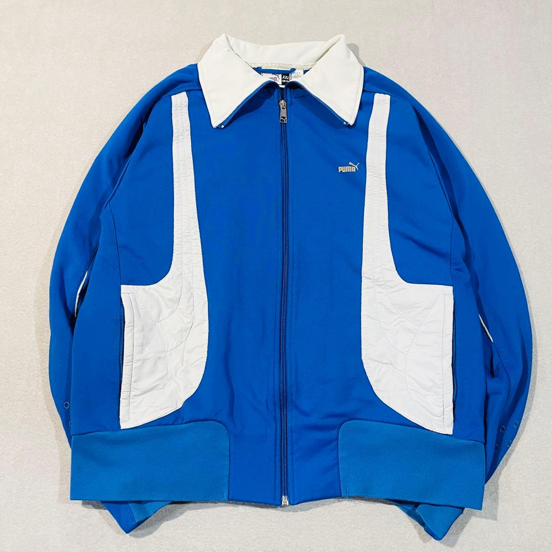 【激レア!XXL】PUMA トラックジャケット ブルー 左右フォームストリップ