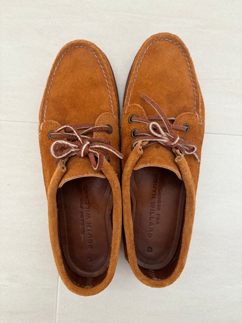 QUODDY ブラウン スエード モカシン