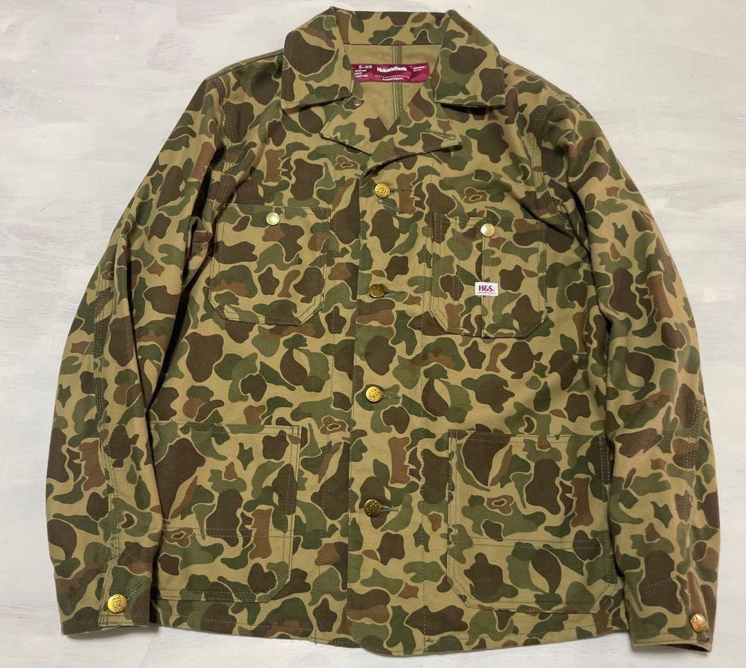 HIDE AND SEEK ダックカモ　カバーオール　ワークジャケット