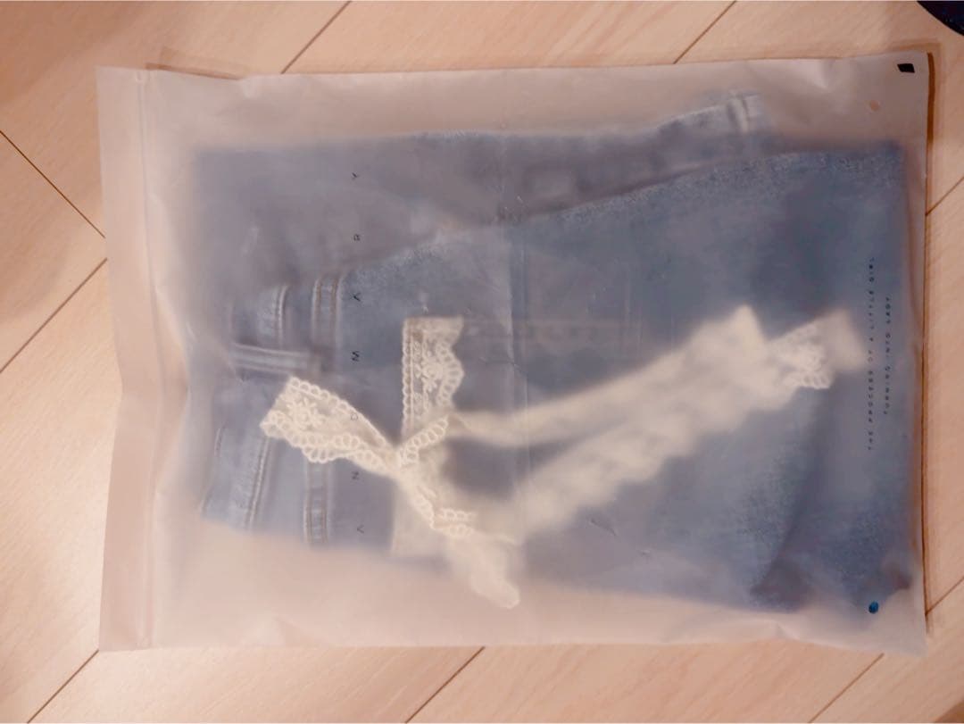Lacey ribbon denim andmary アンドマリー S
