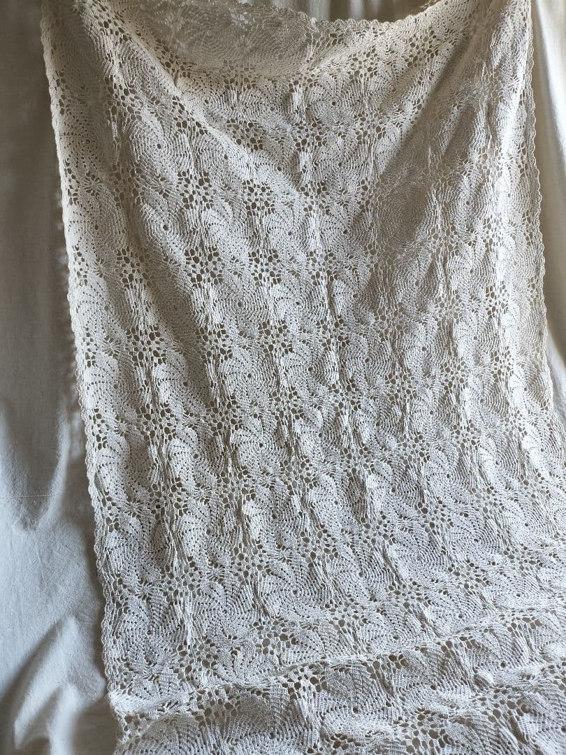 Vintage　クロッシュレース編み　カバー　テーブルクロス