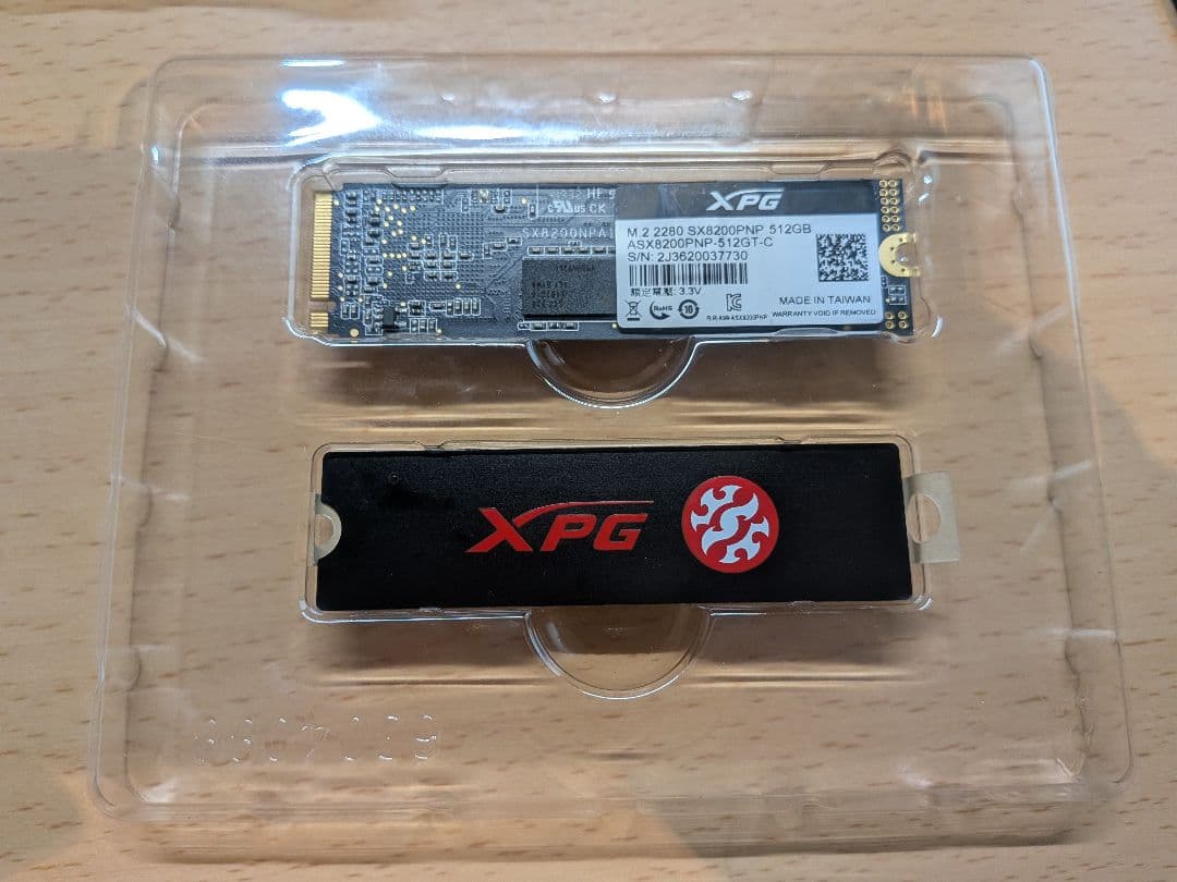 内蔵型SSD XPG SX8200 Pro M.2 2280 SSD 512GB