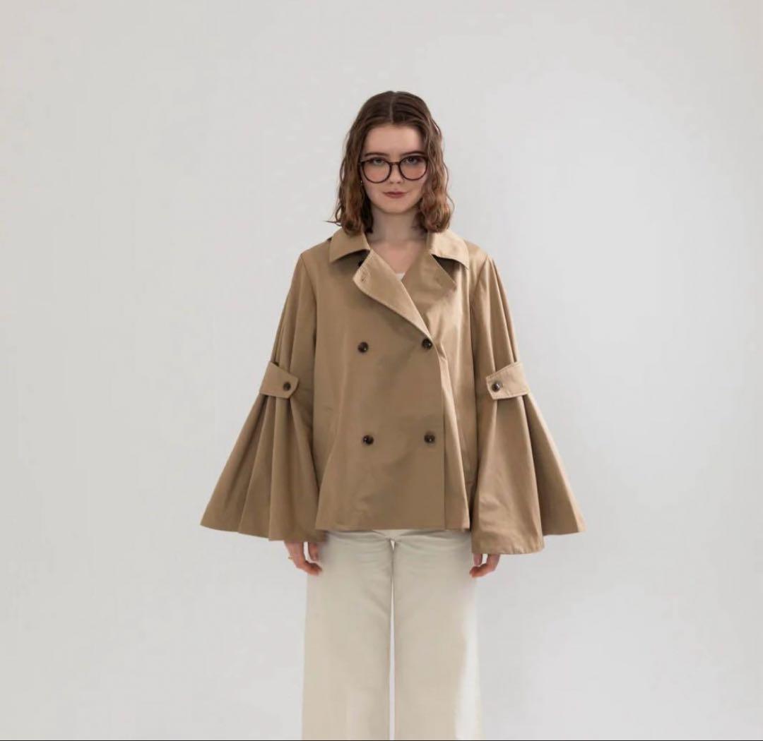 ジャケット・アウター RANCLIC bell sleeve short trench coat