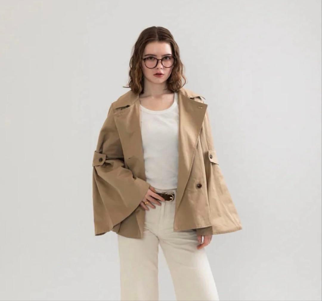 ジャケット・アウター RANCLIC bell sleeve short trench coat