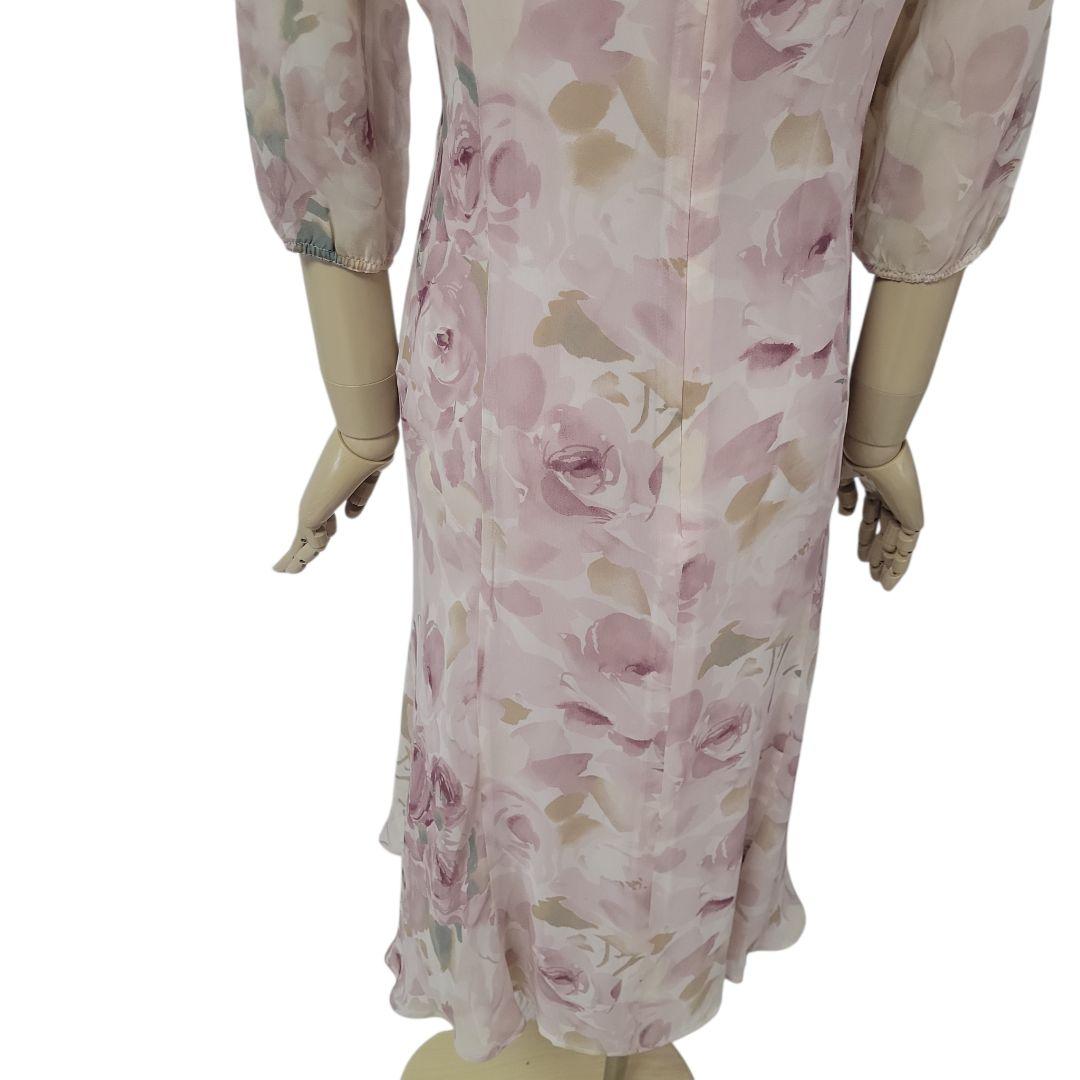 小夏のママ様✴美品 Max Mara 高級シルク 花柄ワンピース 春色 上品