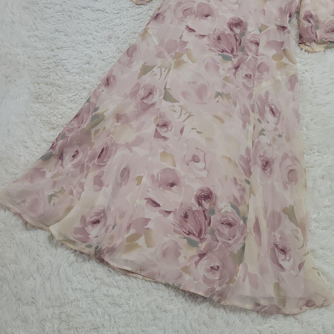 小夏のママ様✴美品 Max Mara 高級シルク 花柄ワンピース 春色 上品