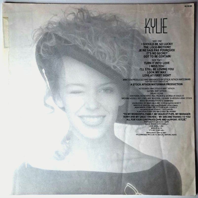 Kylie Minogue　レコード　LP　日本盤　wink　カバー