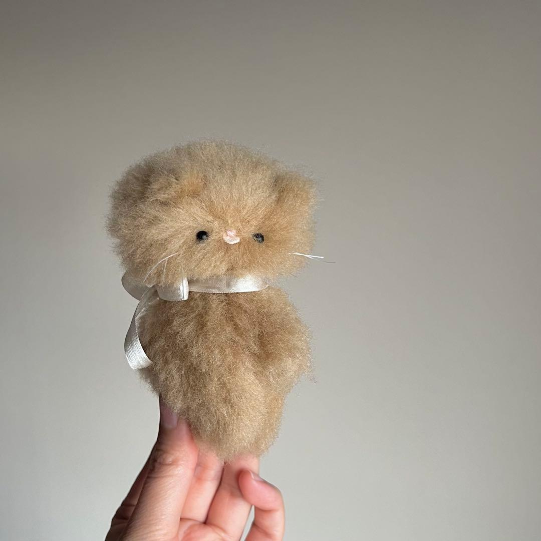 ミルクティー　ちいさなネコ　猫　ぬいぐるみ　作家　テディベア　アートドール　39