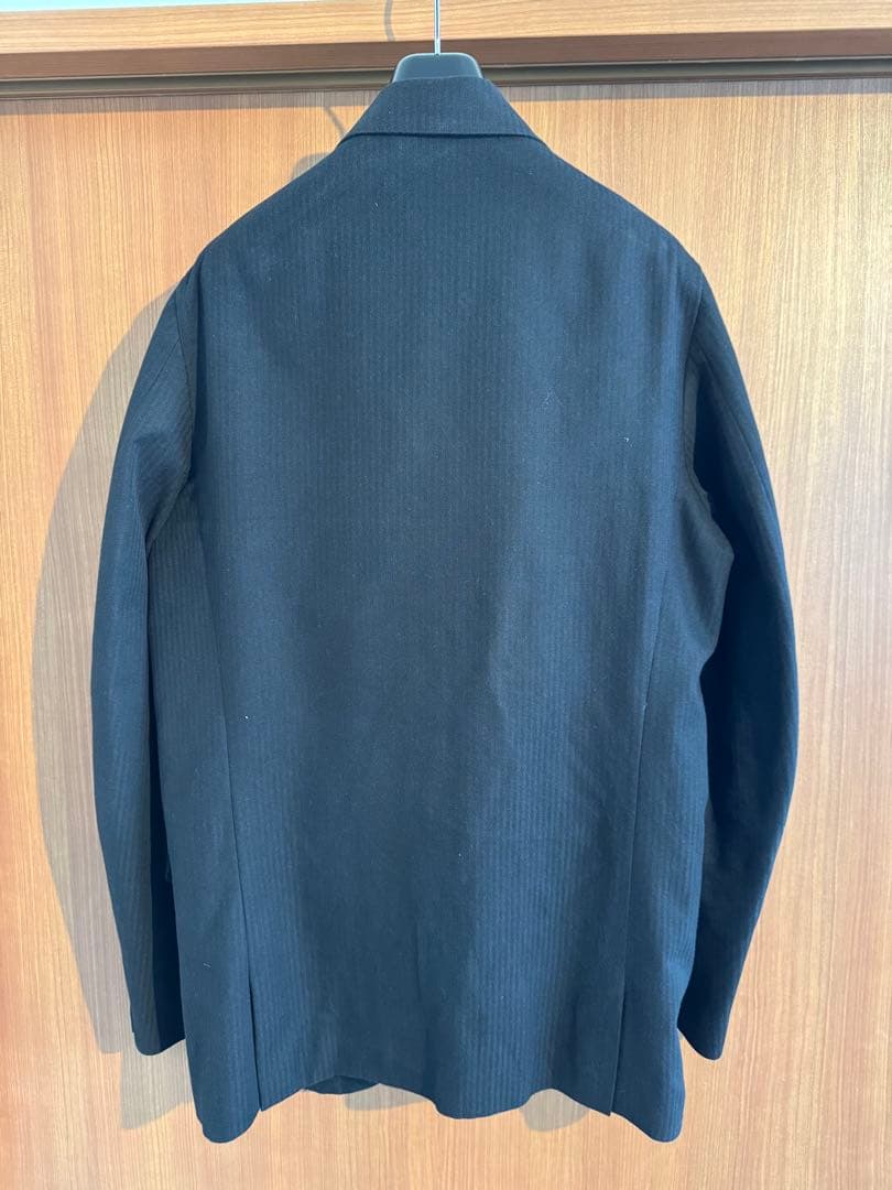 HOMME DEUX テーラードジャケット L 黒 ストライプ