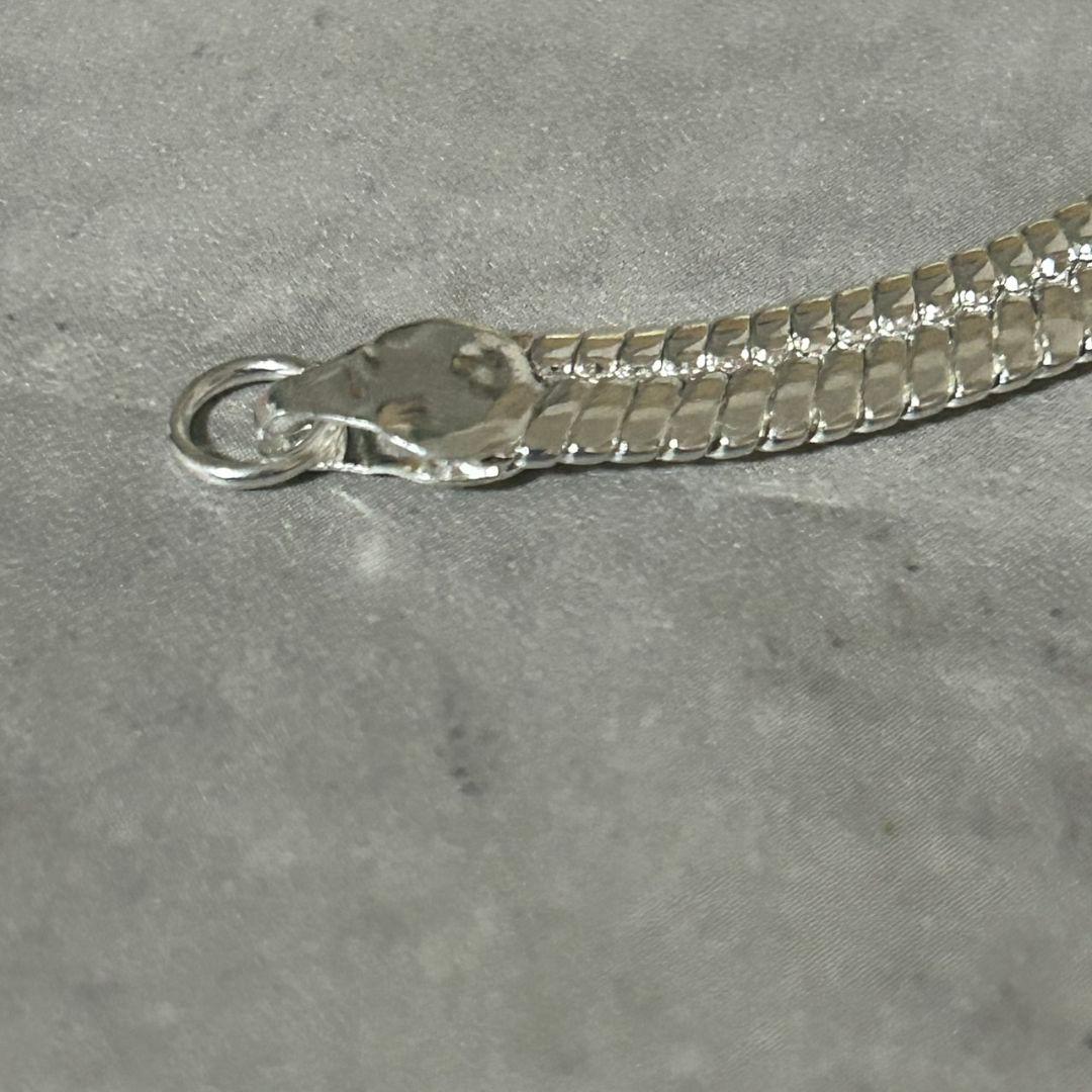 【在庫限り】シルバー925ヴィンテージスネーク　チェーンネックレス Silver