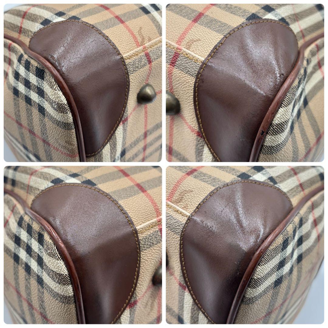 Burberrys バーバリー ノバチェック レザー ボストンバッグ PVC
