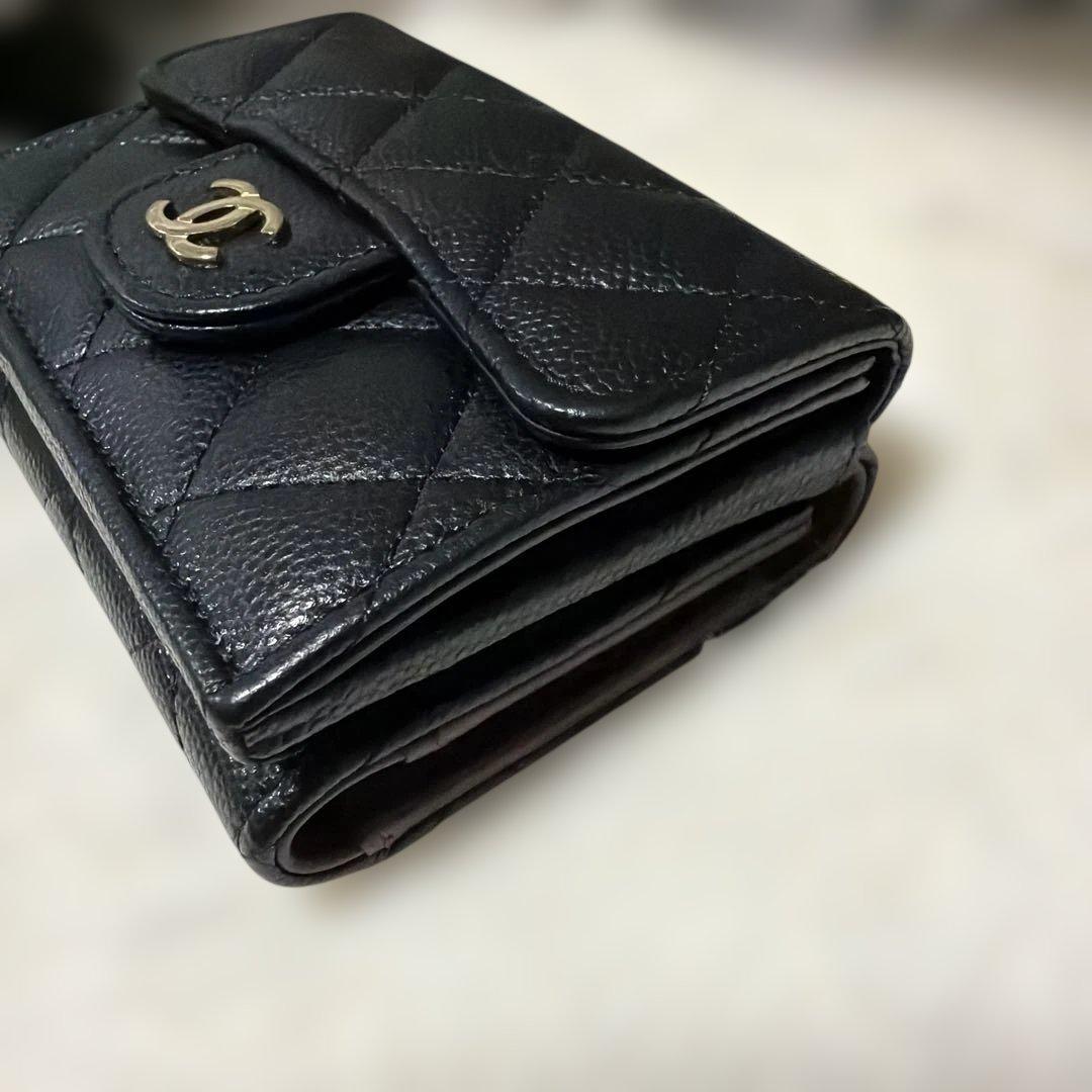 【マイ♡メロ】CHANEL マトラッセ キャビアスキン 三つ折財布