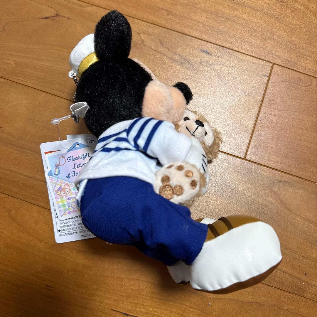 ハートフェルトレターズオブフレンドシップ ぬいぐるみバッジ ダッフィー ミッキー