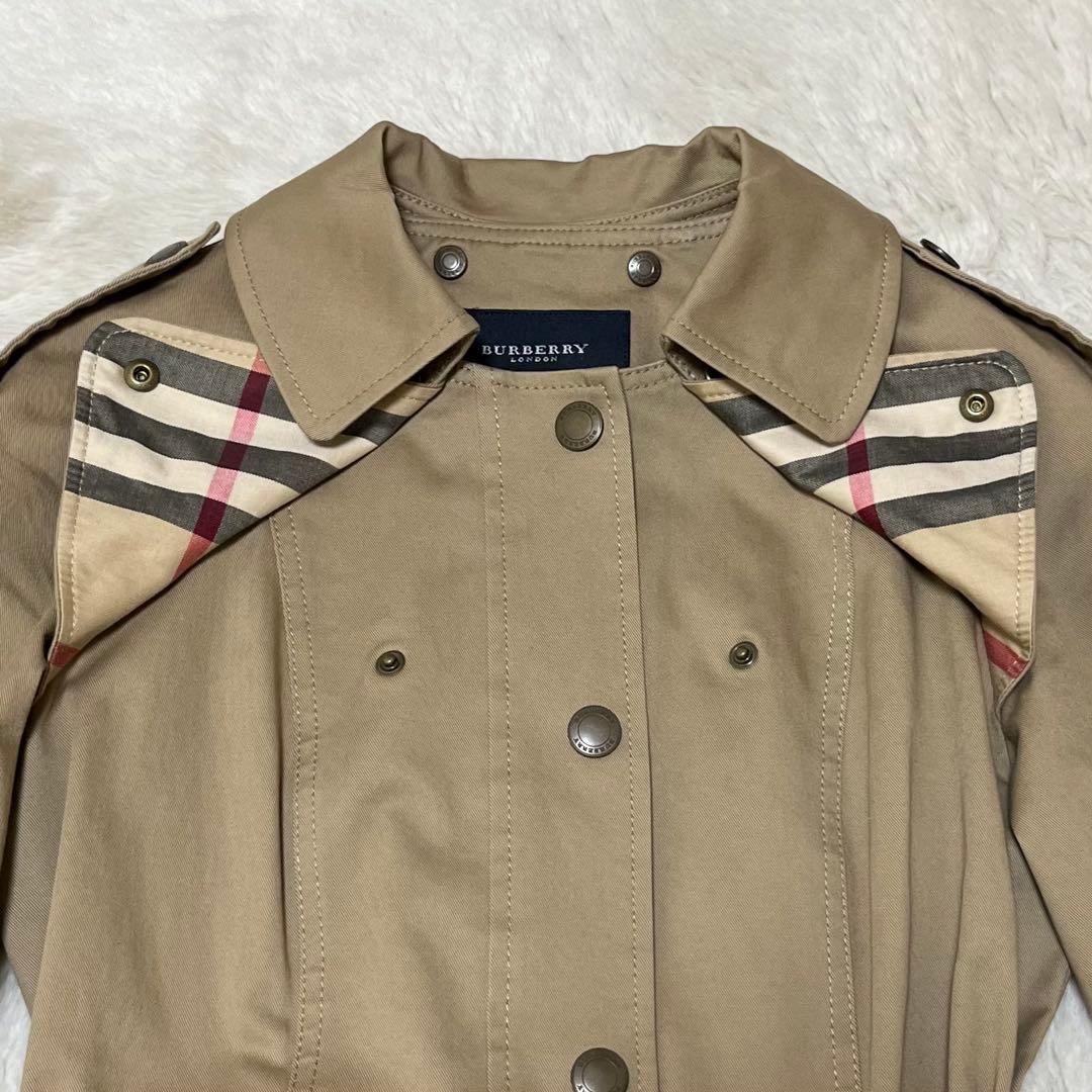希少　美品　バーバリーロンドン　ファスナー　ベルト　トレンチコート　2way