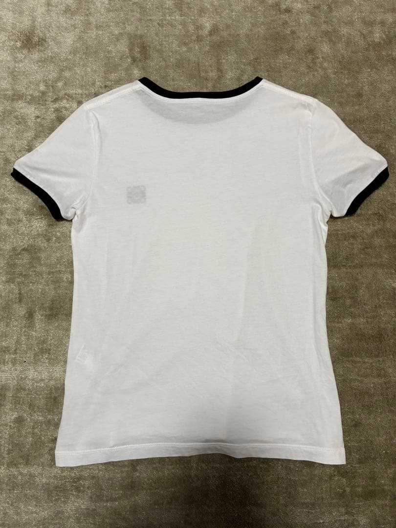 美品　ロエベ LOEWE Tシャツ XS アナグラム ホワイト×ネイビー