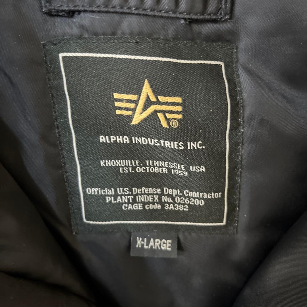 ALPHA INDUSTRIES ブラックジャケット X-LARGE