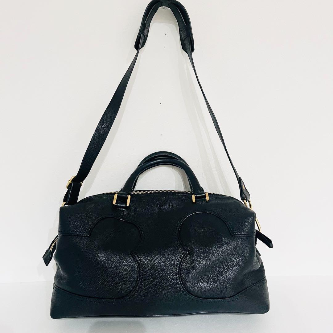 希少美品　トリーバーチ　Amalie 2way ボストンバッグ　アマンダ　シボ革