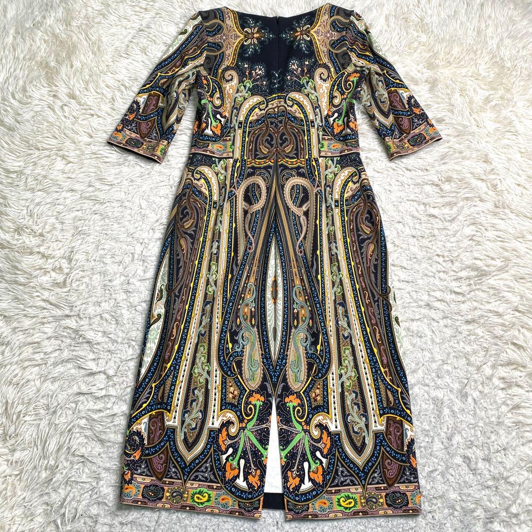 美品✨ETRO ワンピース ニット ストレッチ ペイズリー M イタリア製