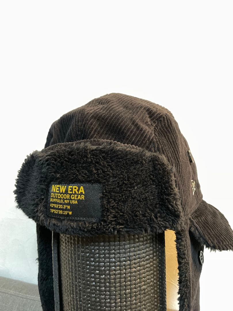 NEW ERA コーデュロイ フライトキャップ ブラック メンズ ストリート