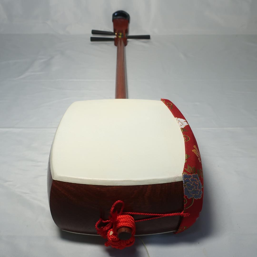 美品 三味線 入門セット 細棹 撥 教則本 予備弦 ハードケース 付属
