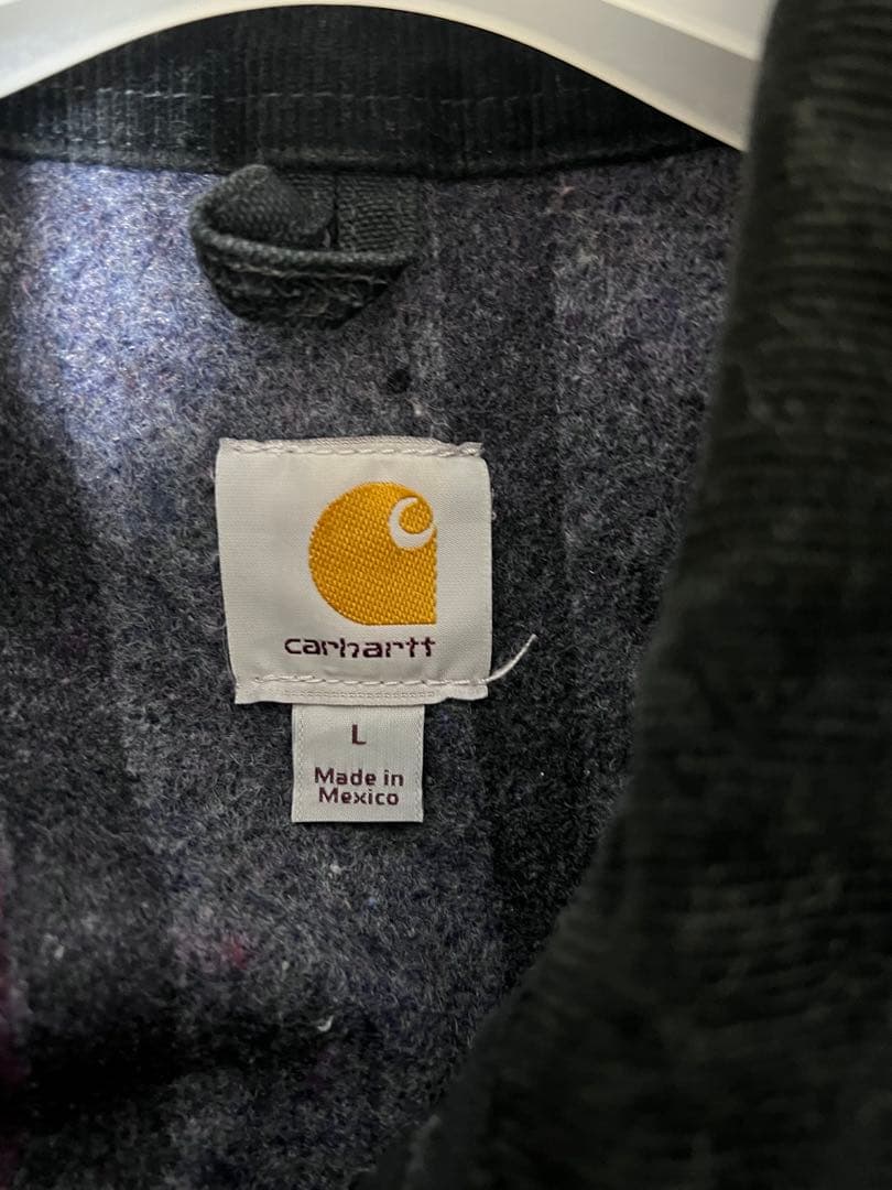 Carhartt ミシガン チョアコート メキシコ製　裏地ブランケット　L 黒