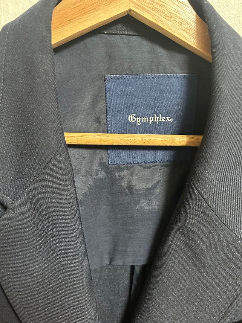 GYMPHLEX　ダブルブレストブレザー　ネイビー　サイズL