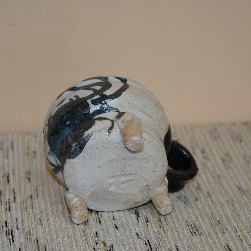 黒織部カニの絵マグカップ　コーヒーカップ　新品　早蕨窯　佐藤和次　送料込み