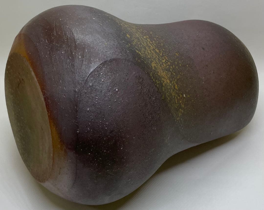 山下譲治　備前焼　備前壺　大壺　31cm 共箱　栞 　　L337