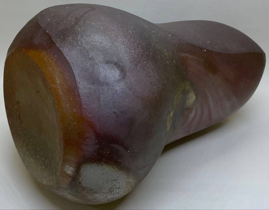 山下譲治　備前焼　備前壺　大壺　31cm 共箱　栞 　　L337