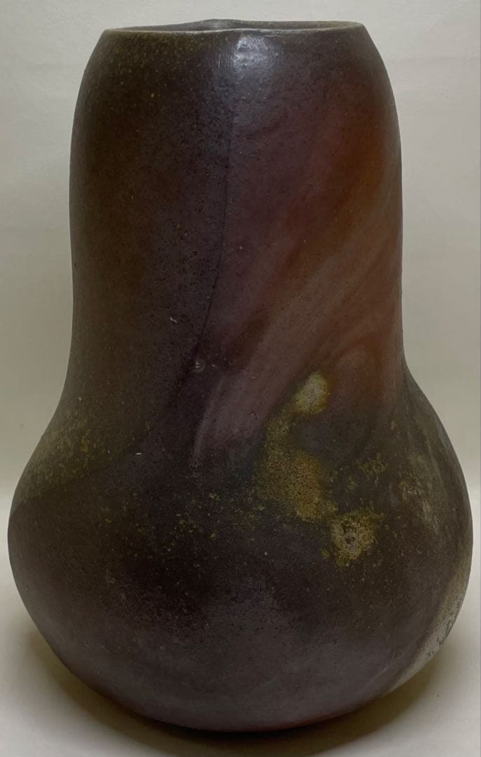 山下譲治　備前焼　備前壺　大壺　31cm 共箱　栞 　　L337
