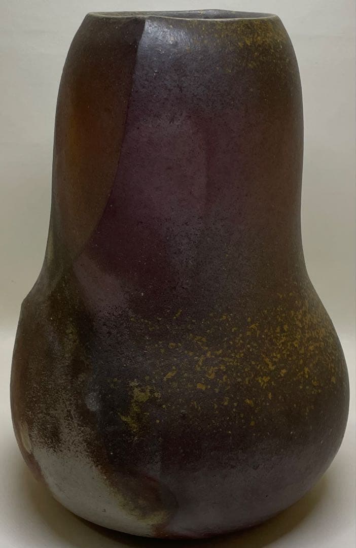 山下譲治　備前焼　備前壺　大壺　31cm 共箱　栞 　　L337