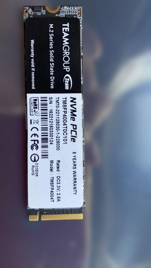 爆速・大容量 Teamgroup 4TB NVMe SSD 2枚 (計8TB)