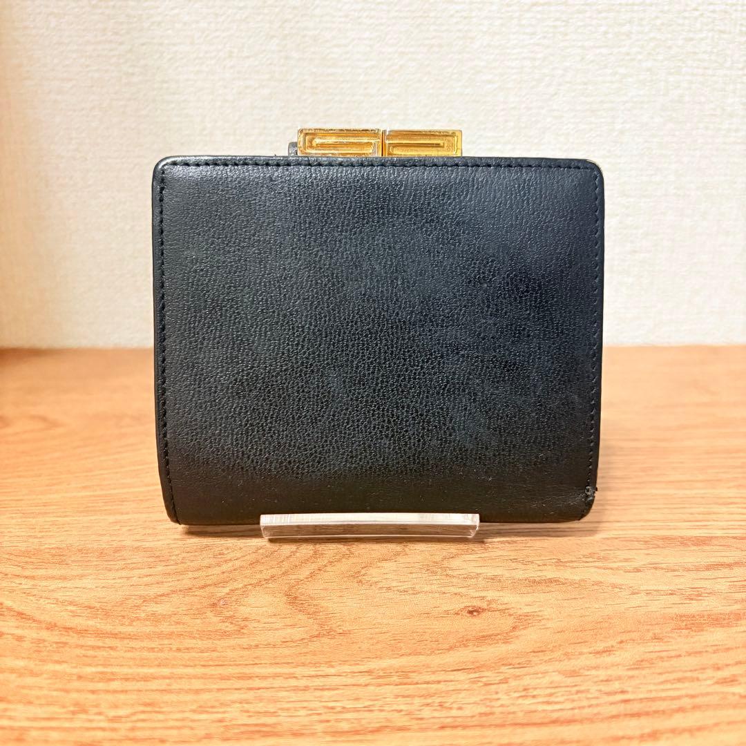 GIVENCHY ジバンシー 二つ折り財布 がま口 黒 コンパクト財布