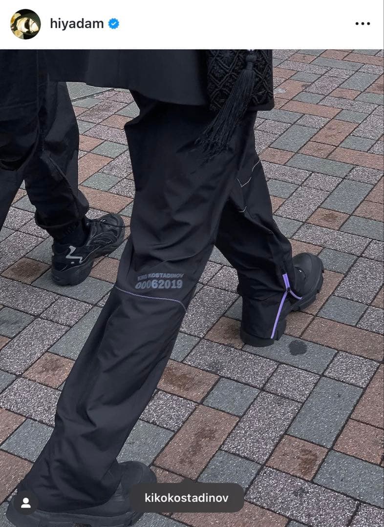 Kiko Kostadinov × asics 19ss Black Pants