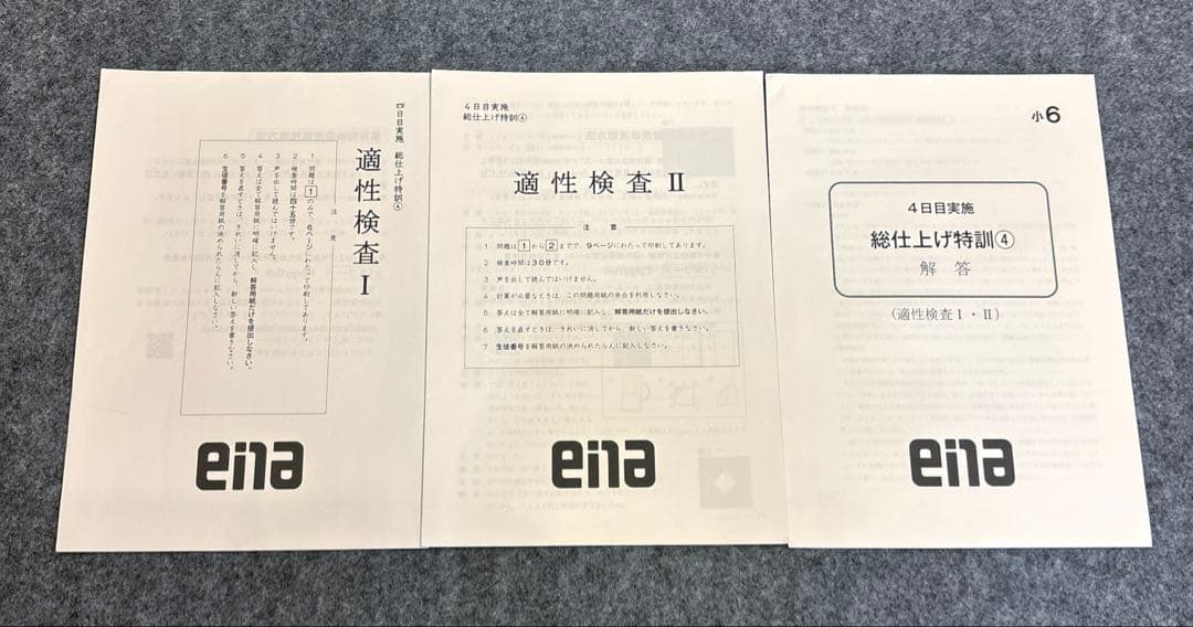 ena総仕上げ特訓全4日間分2024〜2025年版適正検査　迅速発送