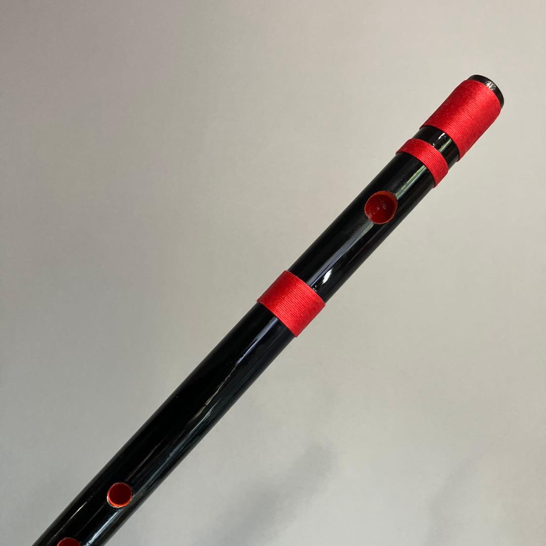 篠笛七本調子 B菅　ドレミ調　MR7-92 天地糸巻西洋音階 竹笛 和楽器 黒塗