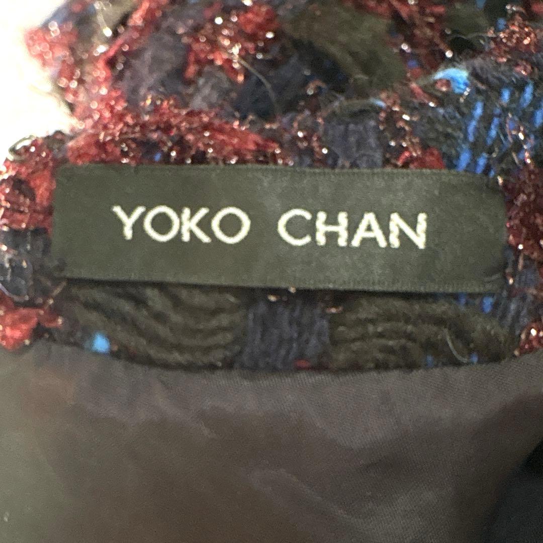 YOKO CHAN ミックスツイード バルーンドレス ワンピース オケージョンS